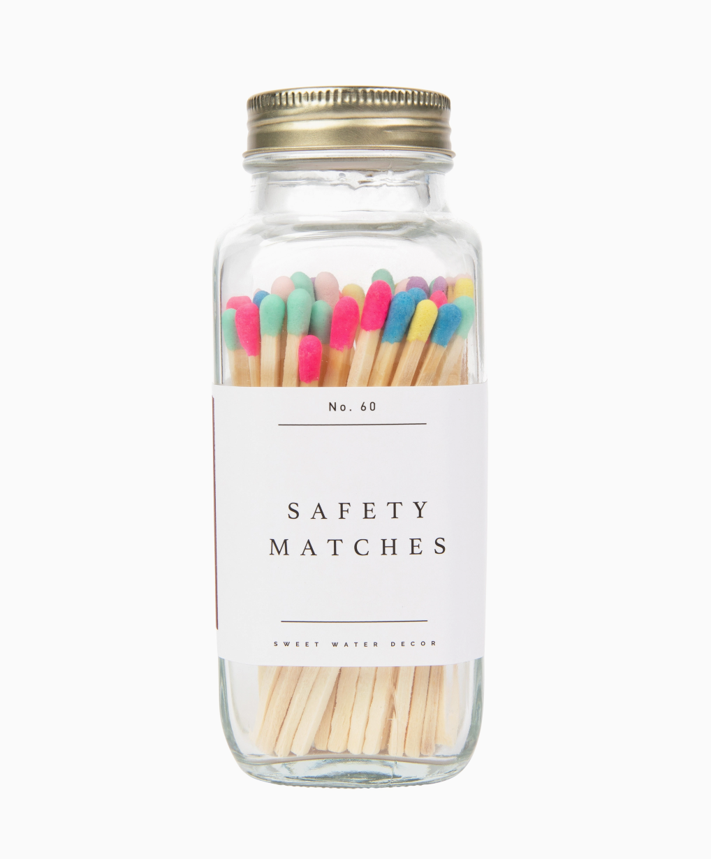 Safety Matches, Multicolor Rainbow Tip